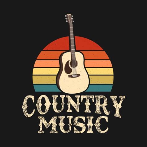 the country music logo is shown with an acoustic guitar on it's back ground