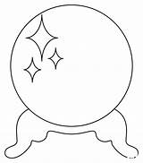 Crystal Ball coloring Page  ColouringPages sketch template