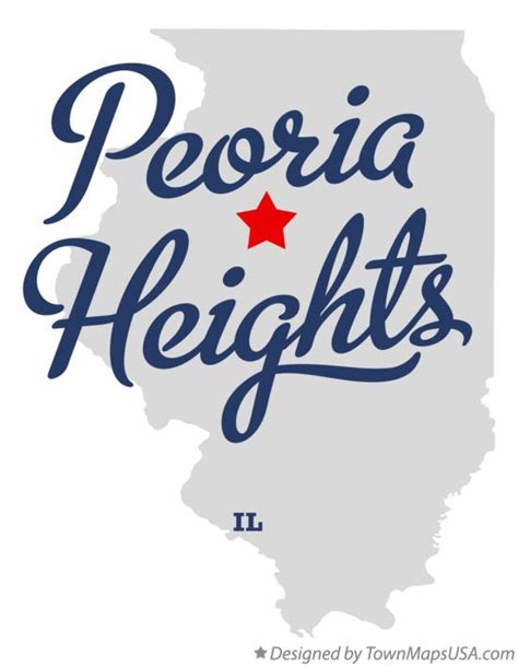 Map of Peoria Heights, IL, Illinois