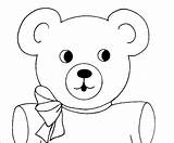 Bear Face Coloring Page  Easy For Kids sketch template