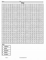 Coloring Squares Multiplication Pages sketch template