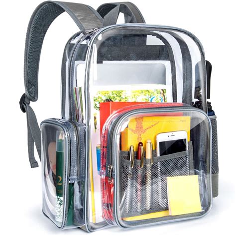 Heavy Duty Clear Backpack for Adults with Reinforced Straps Student | eBay