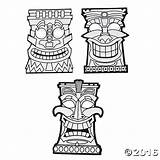 Tiki Totem Pole Coloring Pages Sketch Coloring Page sketch template