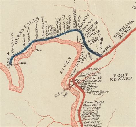 Erie Canal Eastern Section 1881 Old Map Reprint New York - Etsy