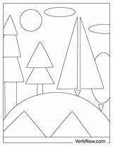 Coloring Pages Shape Triangle sketch template