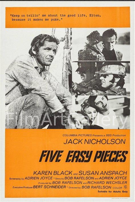 Five Easy Pieces Movie Poster 1970 1 Sheet (27x41)