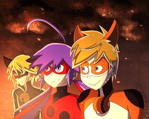 Cat Noir, Ladybug and Flairmidable in PV style : r/miraculousladybug