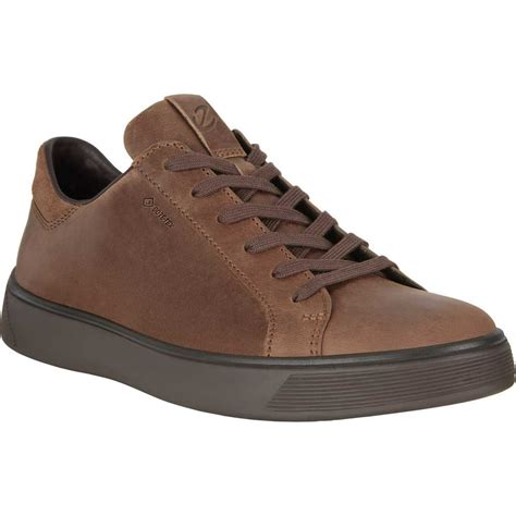 ECCO - Men's ECCO Street Tray GORE-TEX Waterproof Sneaker Cocoa Brown/Cocoa Brown Cow Oil Nubuck ...