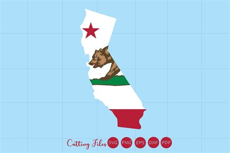 California state with flag background