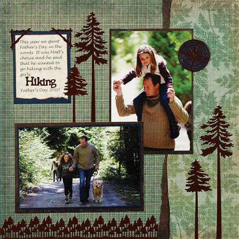 Hiking, layout | Nature scrapbook, Vacation scrapbook, Hiking scrapbook