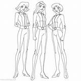 Totally Spies Coloring Pages Linear  XColoringscom sketch template