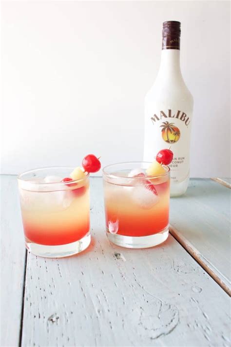 Malibu Sunset Cocktail Recipe - Homemade Food Junkie