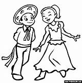 Latin Dancing Coloring Pages sketch template