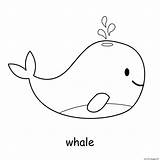 Cute Whale Coloring Page Printable sketch template