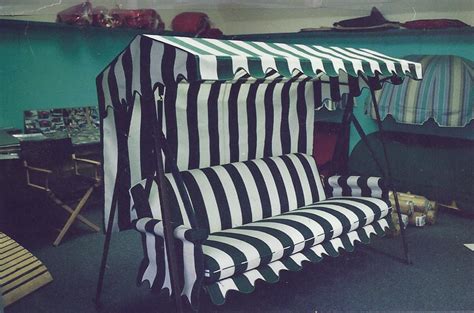 Antique-Porch-Swing-Re-cover – Seaspray Awnings & Boat Covers