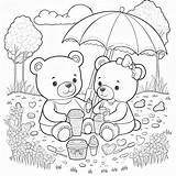 Teddy Bears Picnic Coloring Pages sketch template
