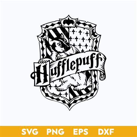 Hufflepuff Outline SVG, Hufflepuff House Emblem Harry Potter - Inspire ...