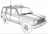 Jeep Cherokee Coloring Pages sketch template