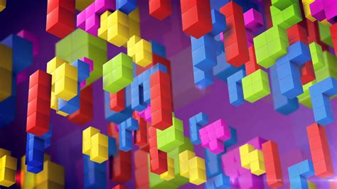 Tetris Game: Stunning Backdrop With 3d Blocks Stock Motion Graphics SBV ...