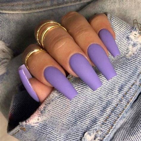 20 Pieces Lavender Press On Coffin Nails