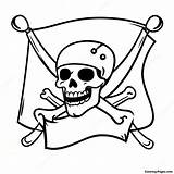 Colorful Pirate Flag Coloring Page  Pagescom sketch template