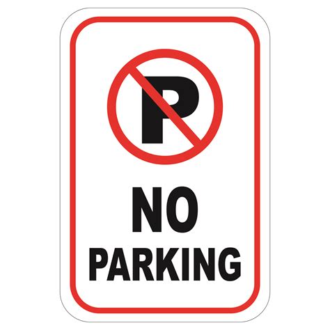 No Parking aluminum sign - Winmark Stamp & Sign - Stamps and Signs