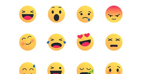 12 free facebook reaction icons ai (Adobe illustrator) - thenooblancer