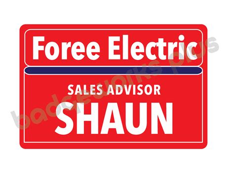 2 x 3 Plastic SHAUN Name Tag Badge Shaun of the Dead Foree Electric Halloween Prop — Badgeworks Plus