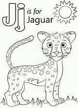 j Is For Jaguar coloring Pages  Coloring sketch template