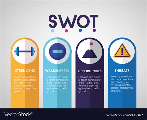 Swot - infographic analysis Royalty Free Vector Image