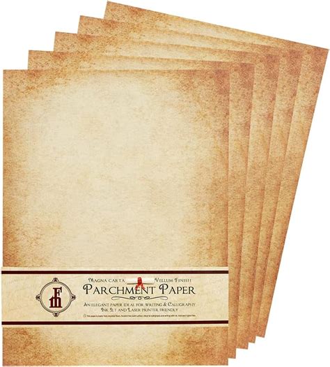 Amazon.com : Aged-Look Parchment Stationery Paper for writing and printing- 8.5x11" -20/Pk ...