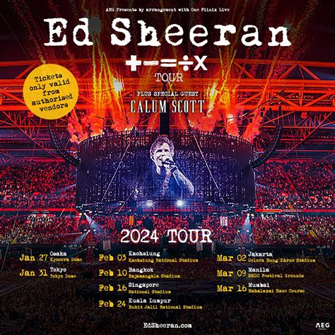 Ed Sheeran 2024 Tour Dates: Plan your next concert adventure!