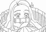 Nezuko Demon Slayer Coloring Pages Kamado Color Printable Tanjiro Chibi  sketch template