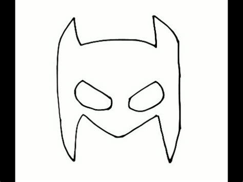 How to draw Batman mask pencil drawing step by step - YouTube