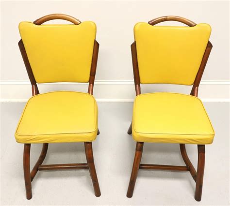 BAM-TAN 1960's Rattan Dining Side Chairs, Pair B For Sale at 1stDibs