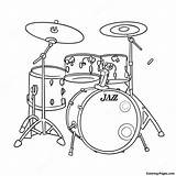 Jazz Drum Kit Coloring Page  Pagescom sketch template