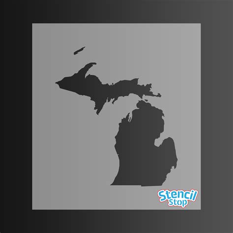 Michigan State Outline Stencil | Stencil Stop