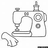 Sewing Machine Coloring Page sketch template
