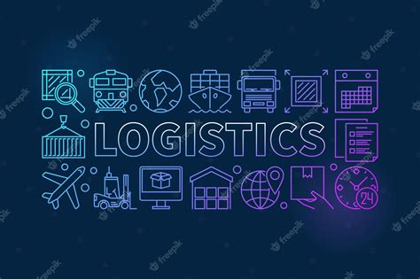 Premium Vector | Logistics vector concept colorful linear illustration ...