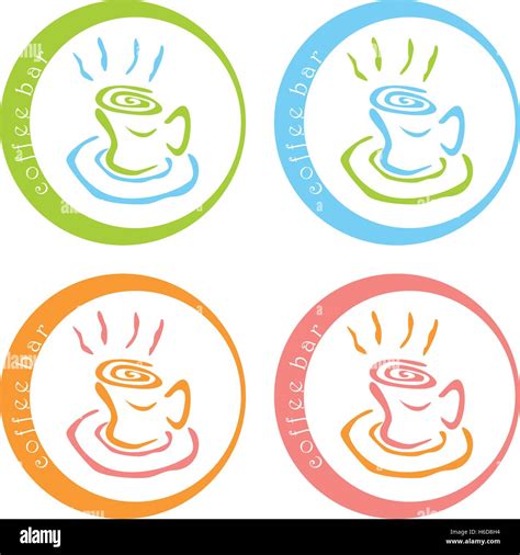 Coffee bar vector illustration colorful logo design Stock Vector Image ...