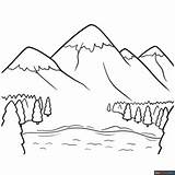 Mountains Coloring Page  Easy Drawing Guides sketch template