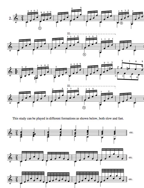 Free Classical Guitar Sheet Music: Sheet Music Scales Exercises