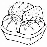 Bread Rolls Coloring Book Page Delicious Designs For Fun Art Time  sketch template