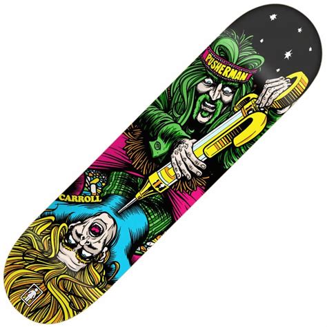 Girl Skateboards Girl Mike Carroll Blacklight Skateboard Deck 8.0" - Girl Skateboards from ...