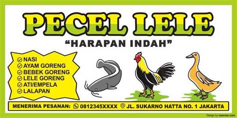 Template Banner Pecel Lele Flat Version CDR - Masvian