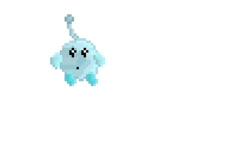 Ice blue junimo pixel art