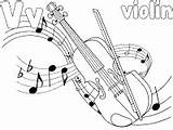 Vv Violin Coloring Pages sketch template