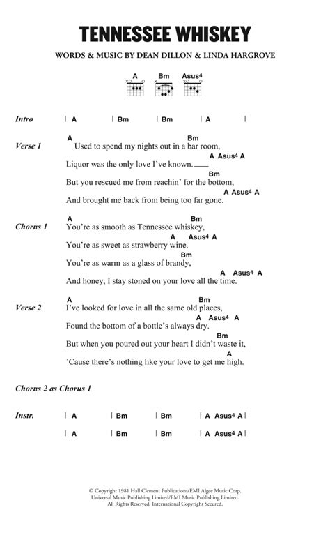 Tennessee Whiskey by Chris Stapleton - Guitar Chords/Lyrics - Guitar Instructor