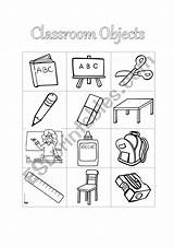 Classroom Objects Coloring Pages sketch template