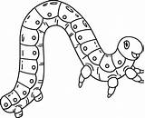 Insect Inchworm Animal Isolated Coloring Page 56545994 Vector Art At  sketch template